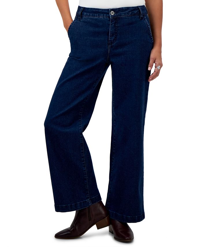 Style & Co Petite High-Rise Wide-Leg Jeans, Created for Macy's - Macy's