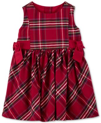 Carter's - Baby Girls Plaid Sateen Dress
