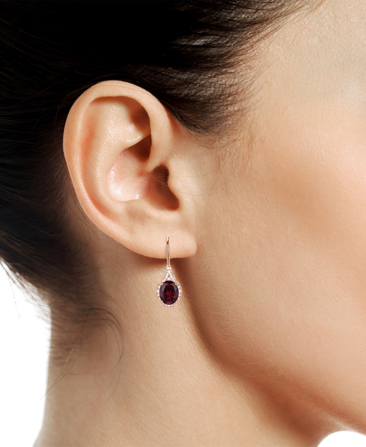 Amethyst (2 ct. t.w.) & Lab-Grown White Sapphire (1/5 ct. t.w.) Drop Earrings in 14k Gold-Plated Sterling Silver (Also in Additional Gemstones) - Garn