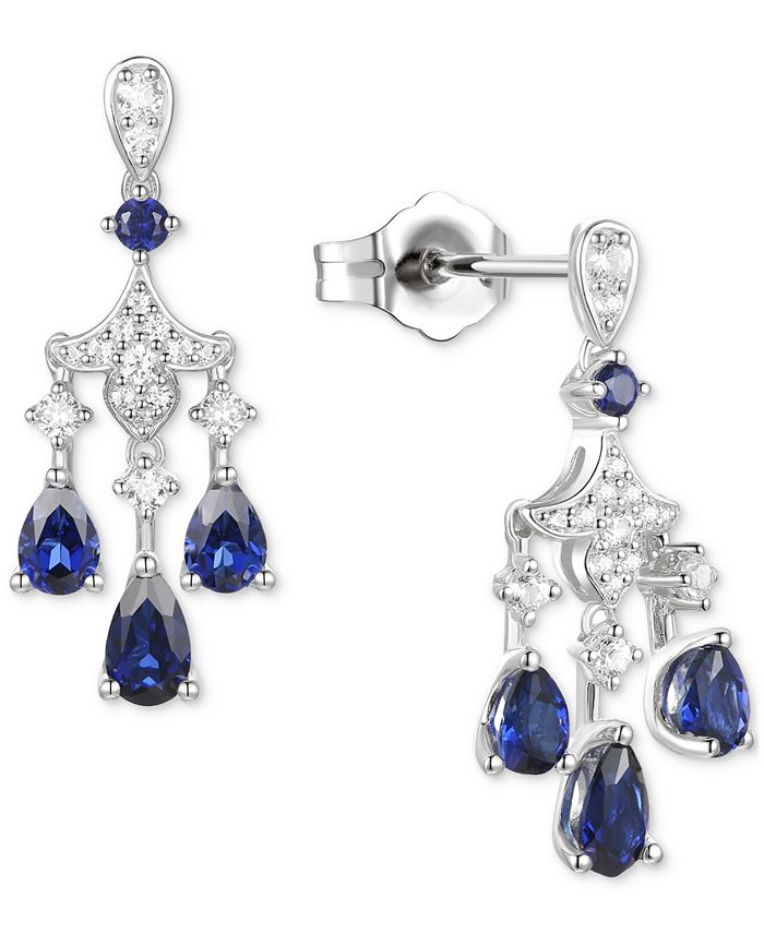 Macy's blue sale sapphire earrings