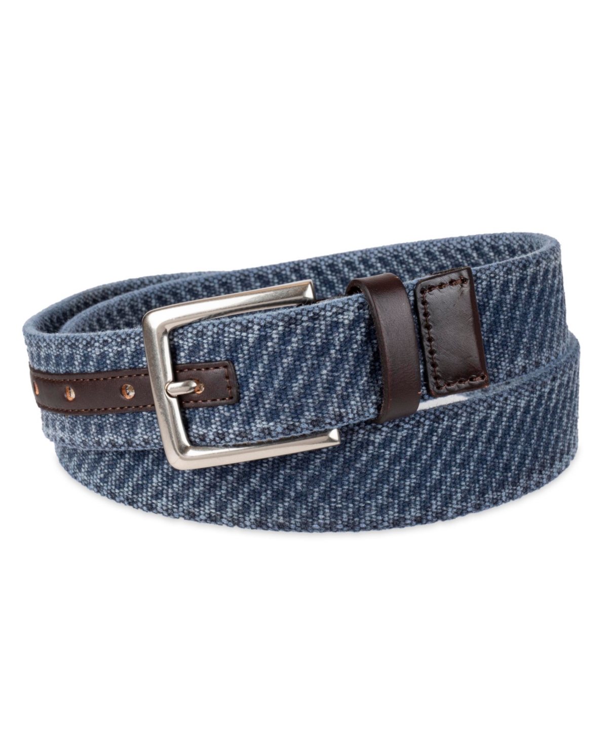Tommy Bahama Men's Two-tone Stretch Braided Web Belt In Navy Blue