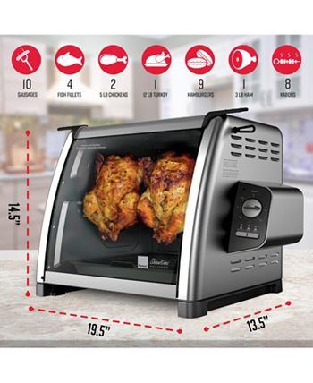 Ronco Modern Rotisserie Oven, Large Capacity (15lbs) Countertop Oven,  Multi-Purpose Basket for Versatile Cooking