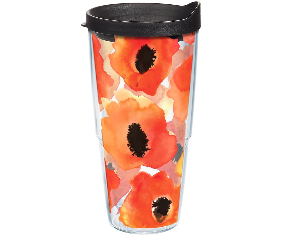 Tervis Tumbler Tervis Watercolor Poppy Made In Usa Double Walled Insulated Tumbler Travel Cup Keeps Drinks Cold & H In Open Miscellaneous