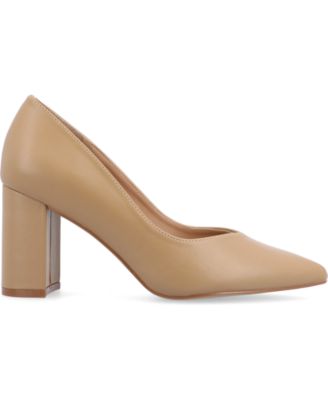 Women's Simonne Block Heel Pointed Toe Pumps