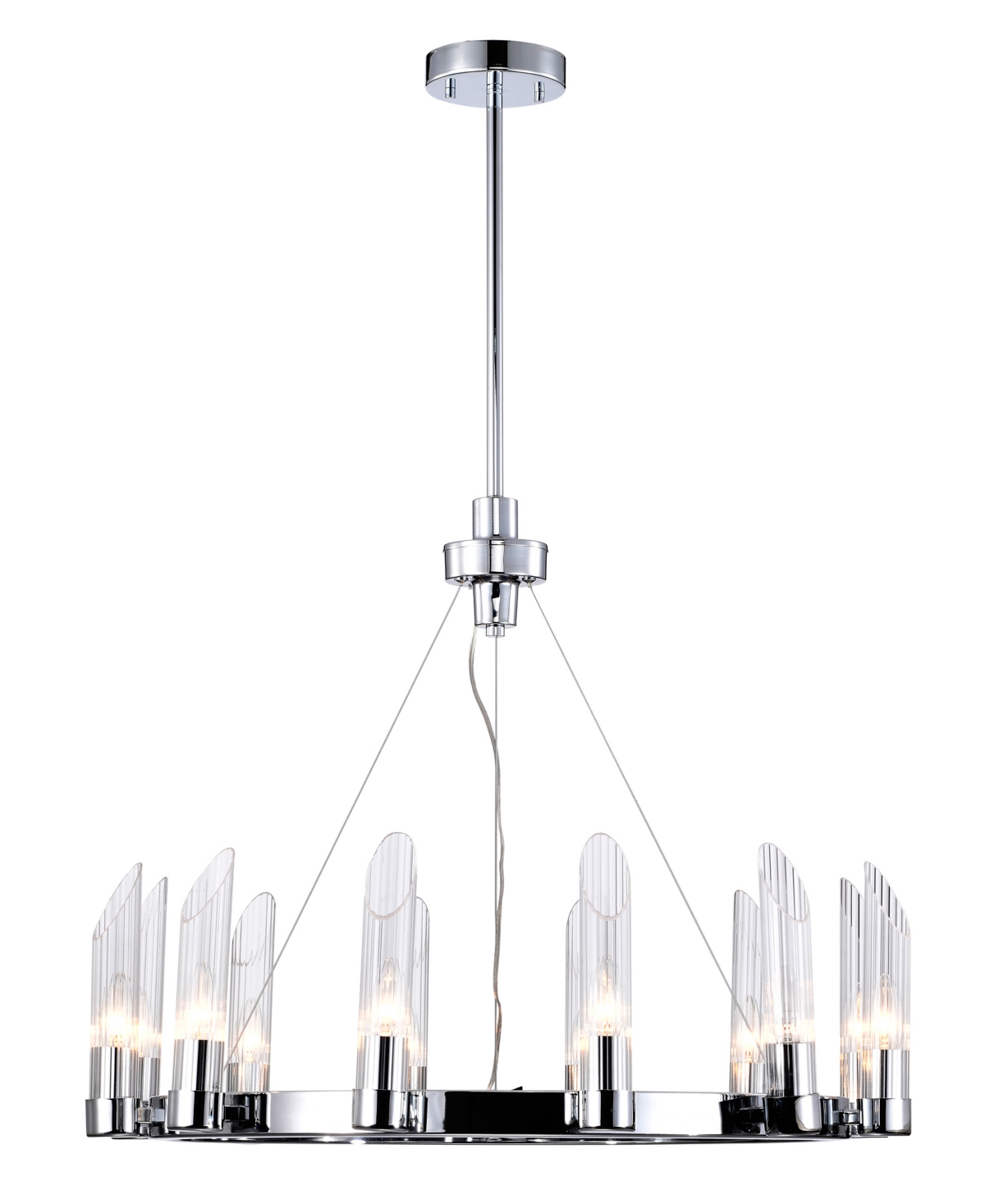 Home Accessories Leonie 32" 12-light Indoor Chandelier With Light Kit In Chrome