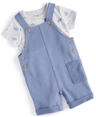 First Impressions - Baby Boys Airplane T Shirt and Shortall, 2 Piece Set