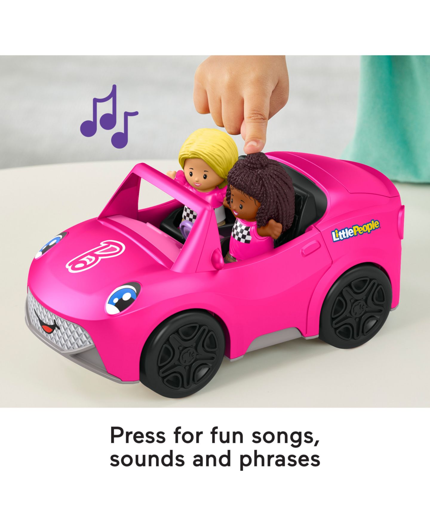 Детские игрушки Fisher Price Fisher-Price Barbie Little People Push-Along Convertible Toy Car, 3-Piece Set — фото 10