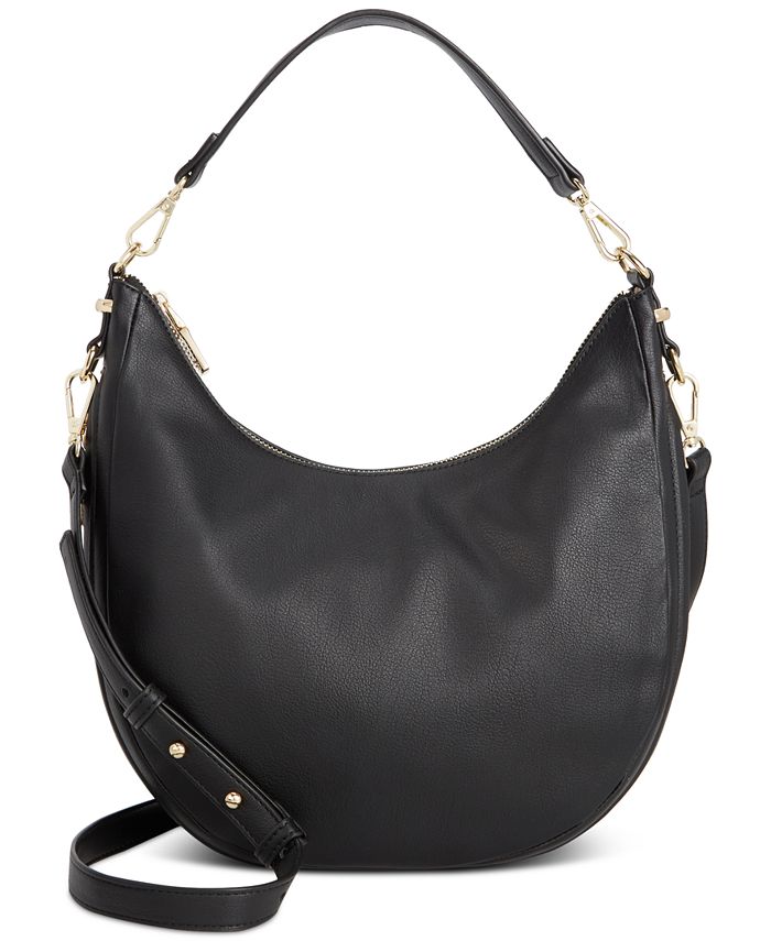 Ceinture Large En Simili Cuir Saffiano Noir - INC International Concepts - Neuf Avec étiquettes - Sac Ceinture Femme