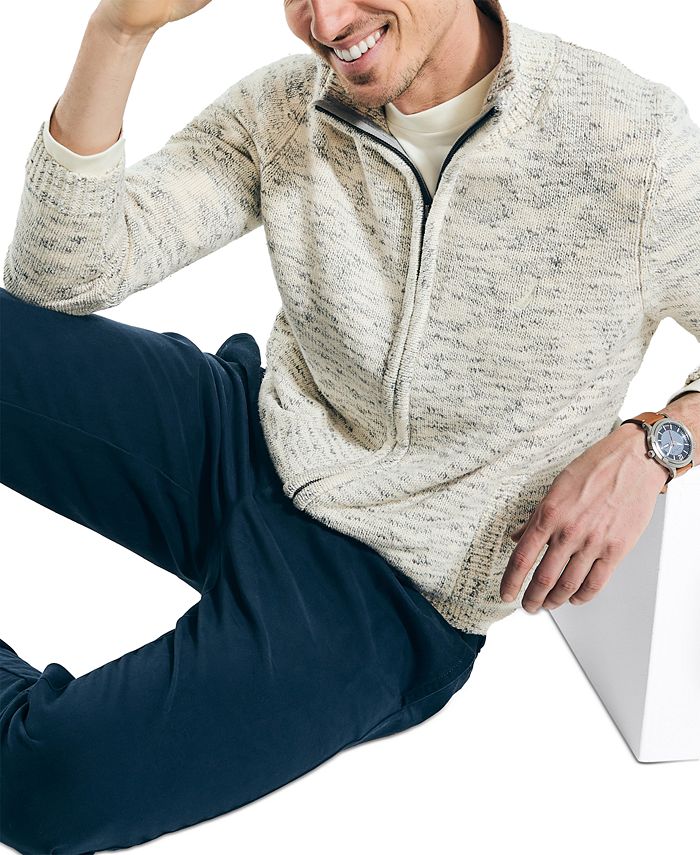 Men's Marled Full-Zip Sweater