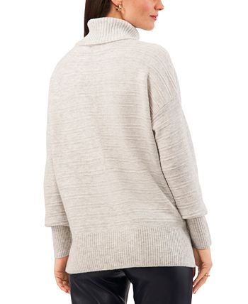 Vince Camuto Women s Textured Turtleneck Drop Shoulder Sweater
