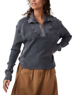 Free People - Women's Ashton Thermal Quarter-Zip Top