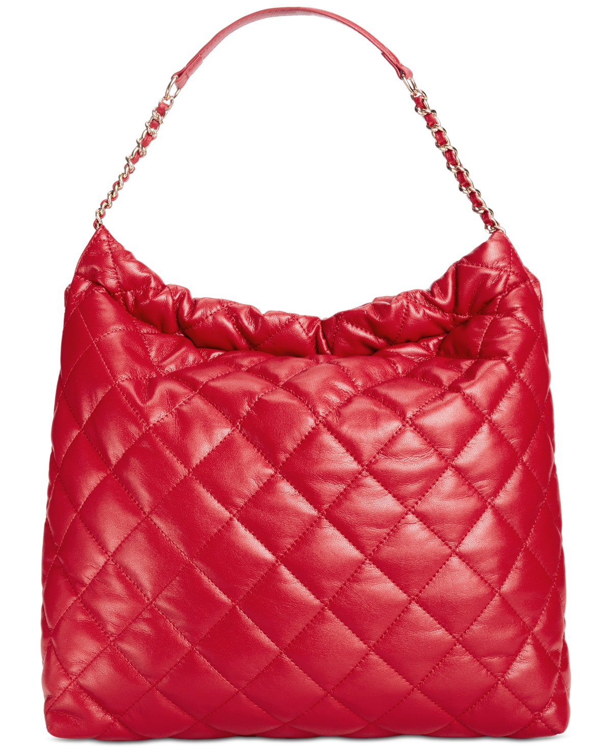 Inc International Concepts Kyliee Quilted Faux Leather Large Shoulder Bag, Created For Macy's In Red Pepper