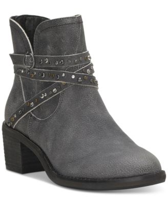 Lucky Brand - Women's Callam Studded Strap Block-Heel Booties