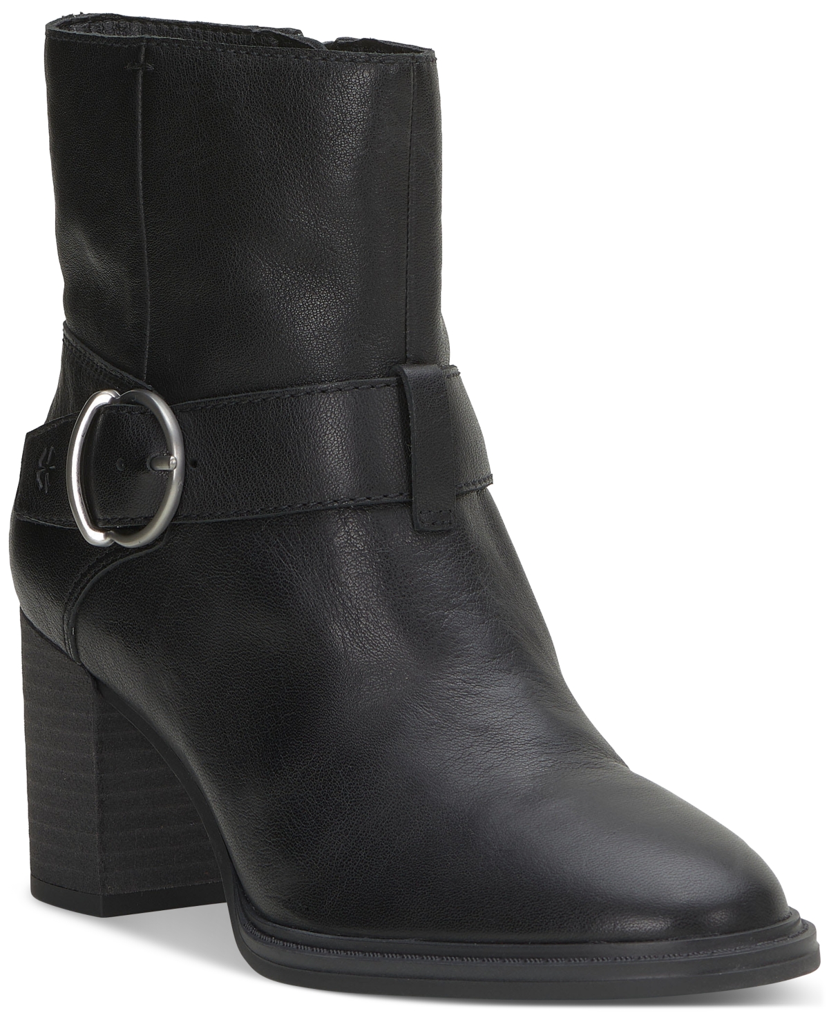 Women's Achelle Buckled Block-Heel Booties - Burnt Olive Leather