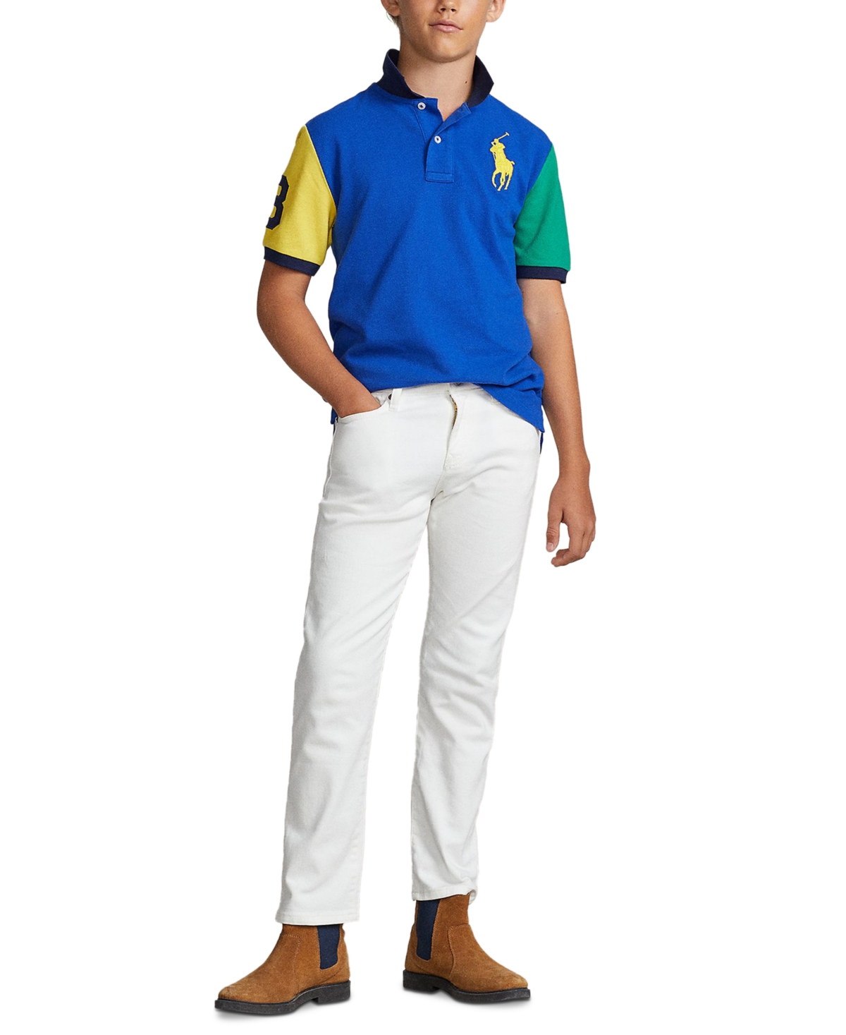 Shop Polo Ralph Lauren Big Boys Hampton Straight Stretch Jeans In Cohen White