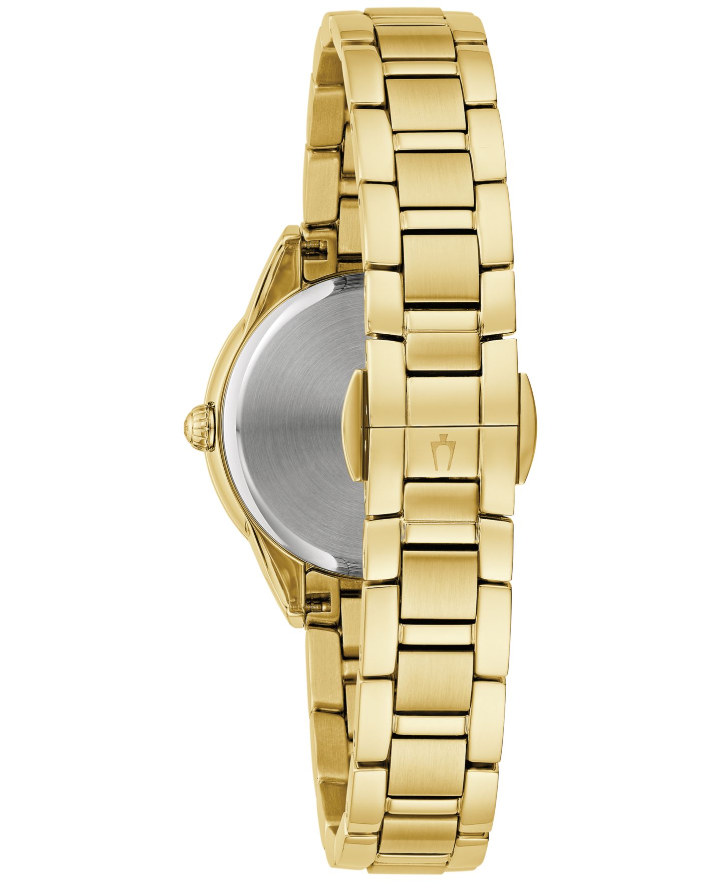 Женские часы Bulova Classic Sutton Diamond (1/20 ct. t.w.) Gold-Tone Stainless Steel Bracelet Watch 28mm — фото 3