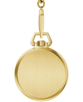 Men's Automatic Classic Sutton Gold-Tone Stainless Steel Chain Pocket Watch 50mm