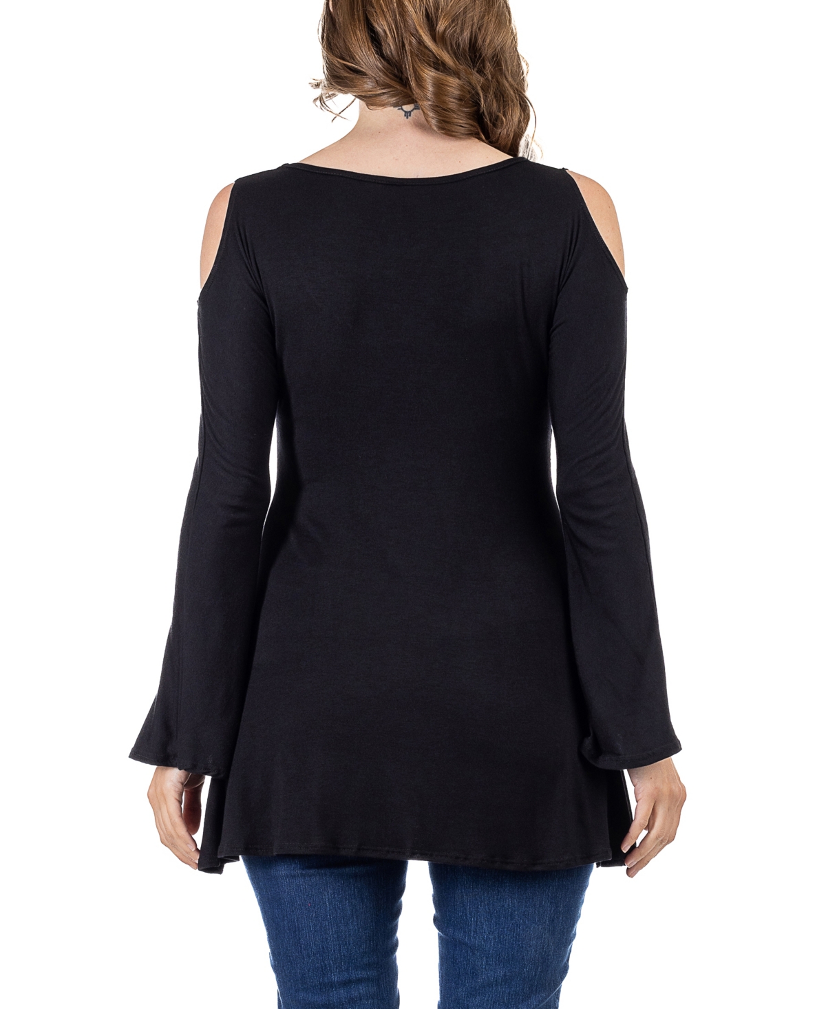 24seven Comfort Apparel Women's Criss Cross Long Sleeve Top