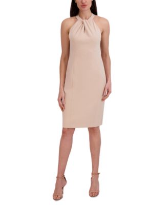Halter-Neck Sleeveless Sheath Dress