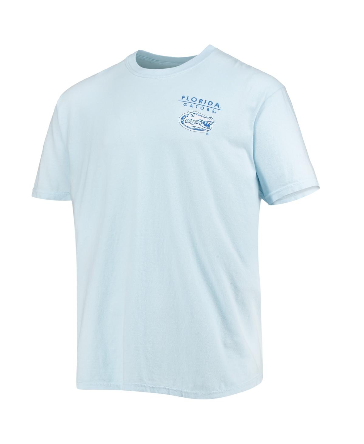 Image One Light Blue Florida Gators Landscape Shield Comfort Colors T-shirt In Light Blue