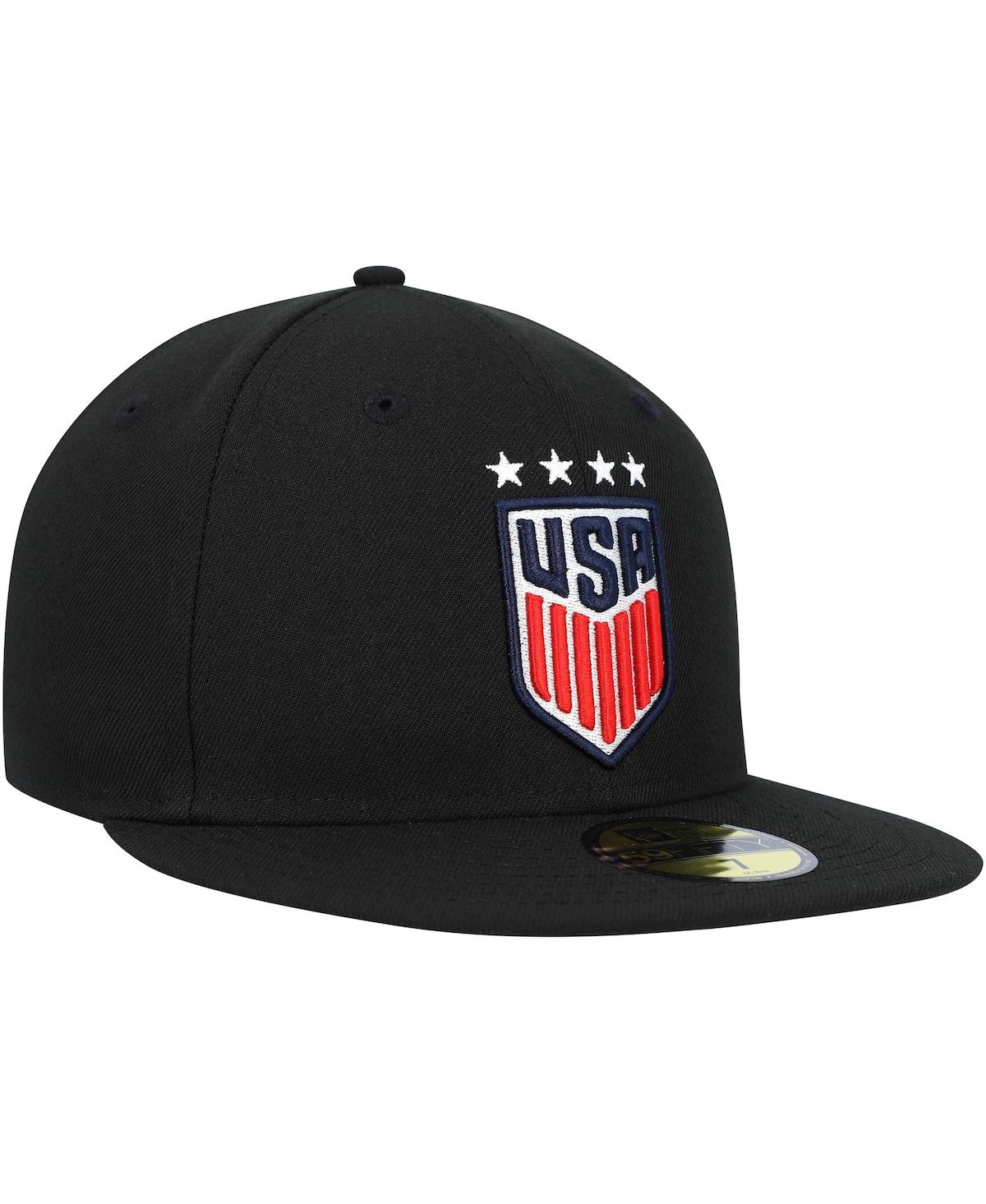New Era Navy Uswnt Team Basic 59fifty Fitted Hat In Black