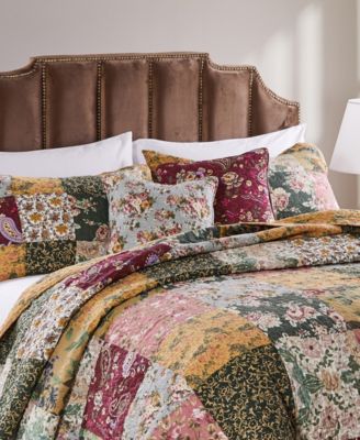 Antique Chic Floral Print Decorative Pillow Set, 16" x 16"