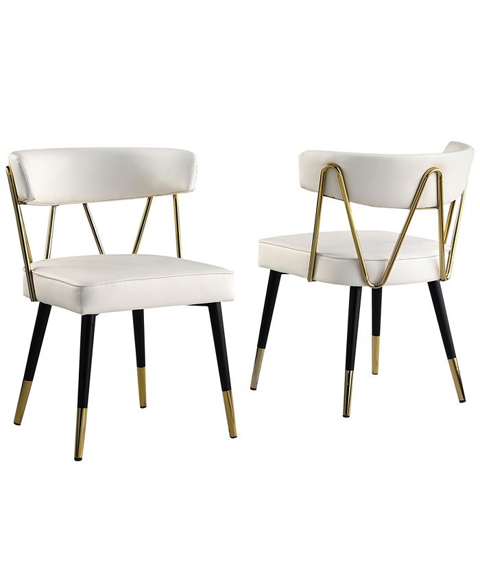 Best Master Furniture Aireys 31" Faux Leather with Metal Accents