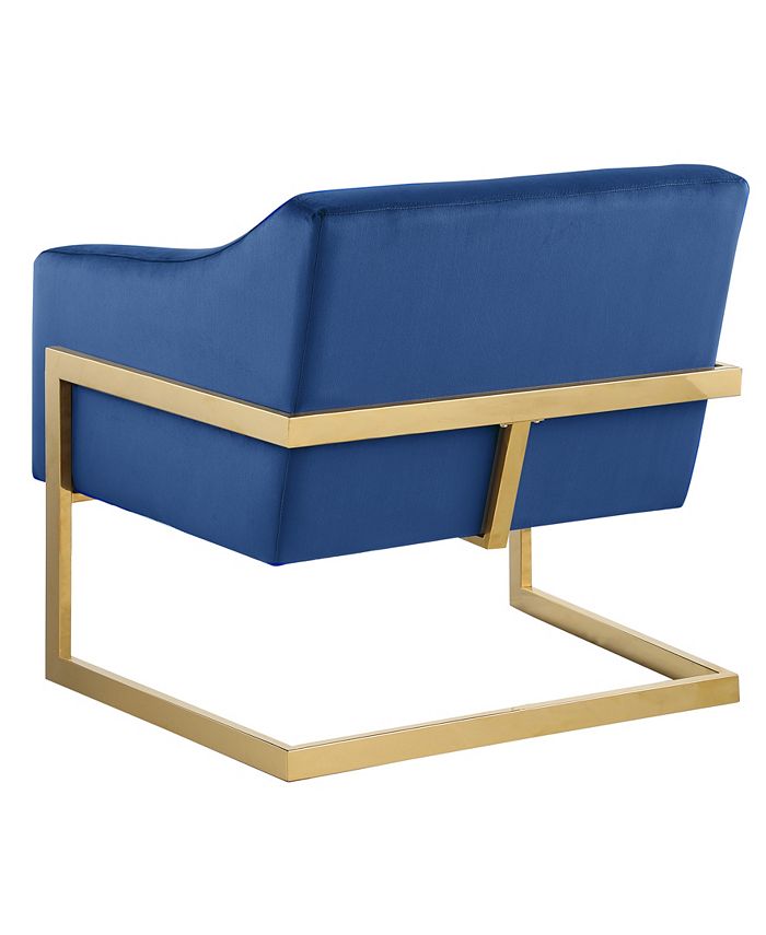 Best Master Furniture Hampshire 31" Velvet with Stainless Steel Modern