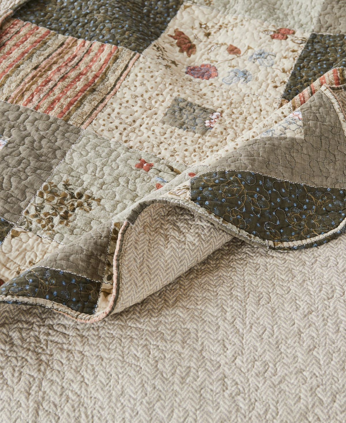 Greenland Home Fashions Sedona Desert Wildflowers 5 Piece Quilt Set, King In Multi