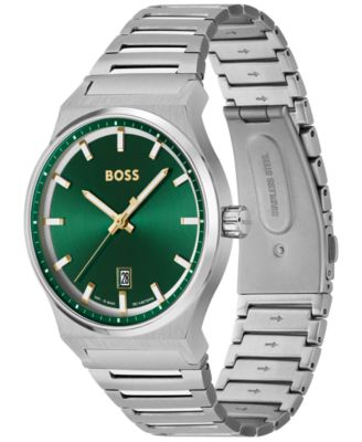 Men's Candor Quartz Basic Calendar Stainless Steel Watch 41mm