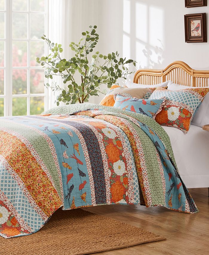 Greenland Home 2-Piece Andorra Quilt Set, Twin, Multicolor