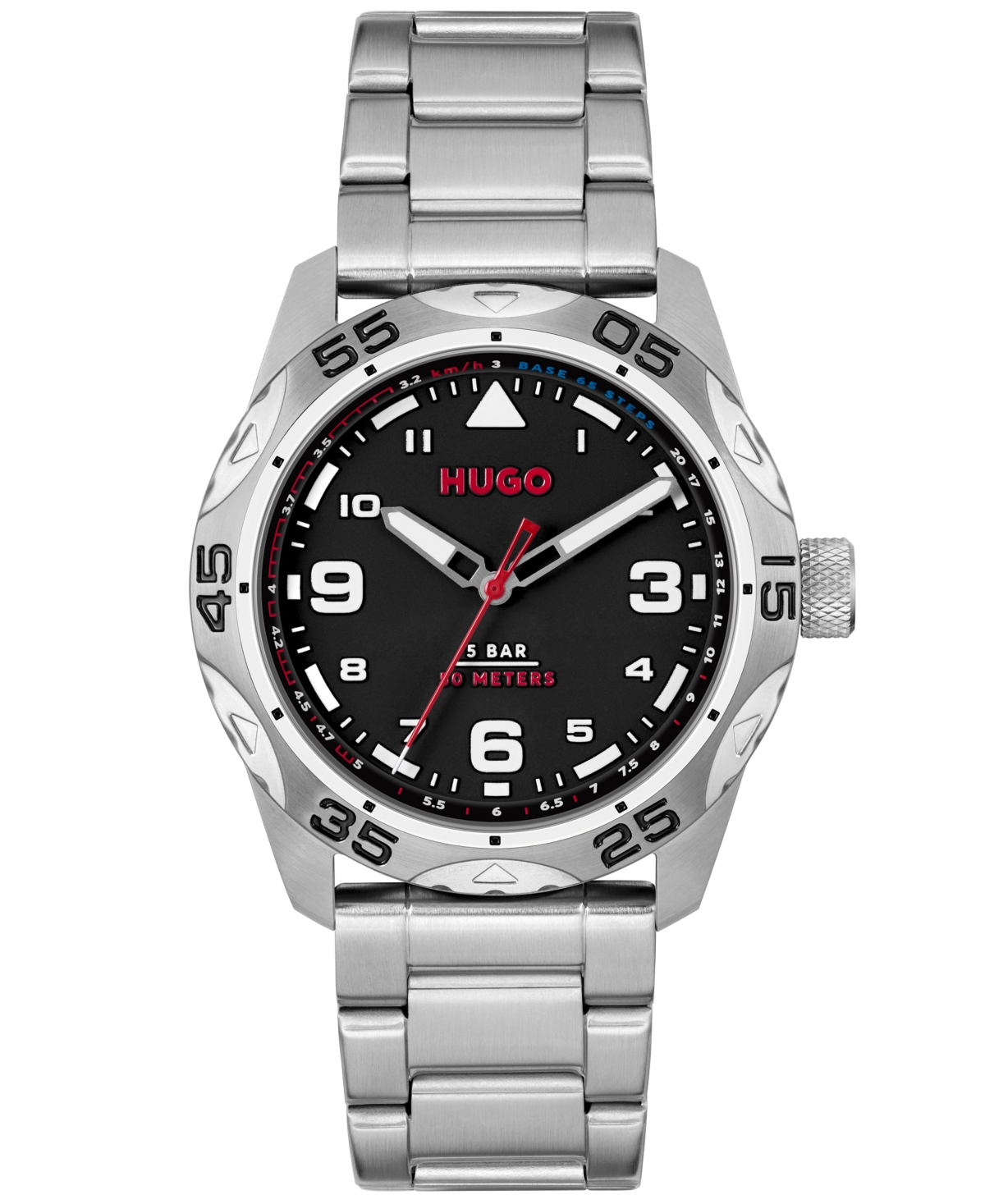 Shop Hugo Men's Trek Quartz Stainless Steel Watch 42mm In Silver