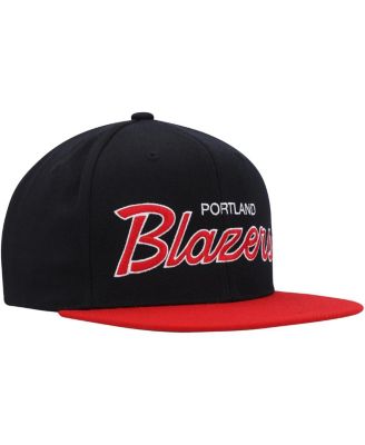 Men's Black Portland Trail Blazers Hardwood Classics MVP Team Script 2.0 Snapback Hat