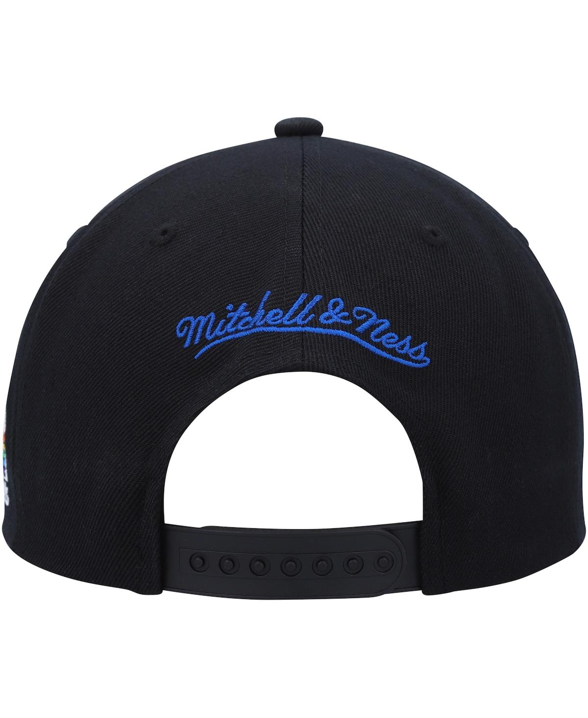 Mitchell & Ness Men's  Black Denver Nuggets Hardwood Classics Mvp Team Script 2.0 Snapback Hat In Black