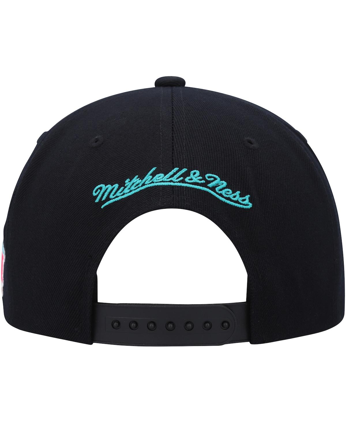 Mitchell & Ness Men's  Black San Antonio Spurs Hardwood Classics Mvp Team Script 2.0 Snapback Hat In Black