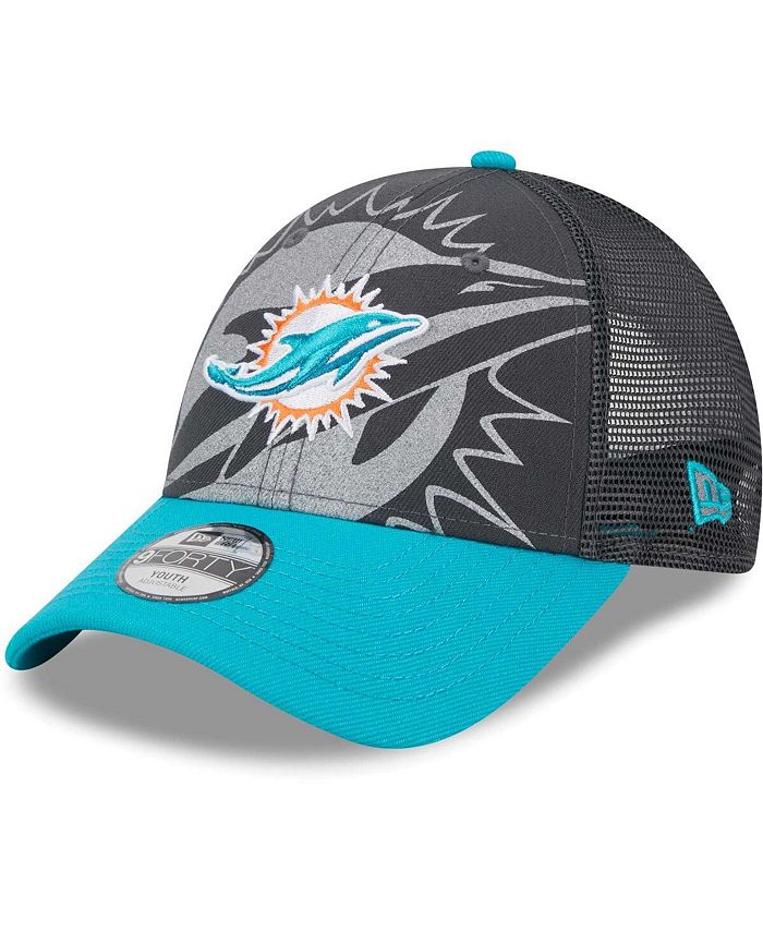 New Era Big Boys and Girls Graphite Miami Dolphins Reflect 9FORTY  Adjustable Hat - Macy's