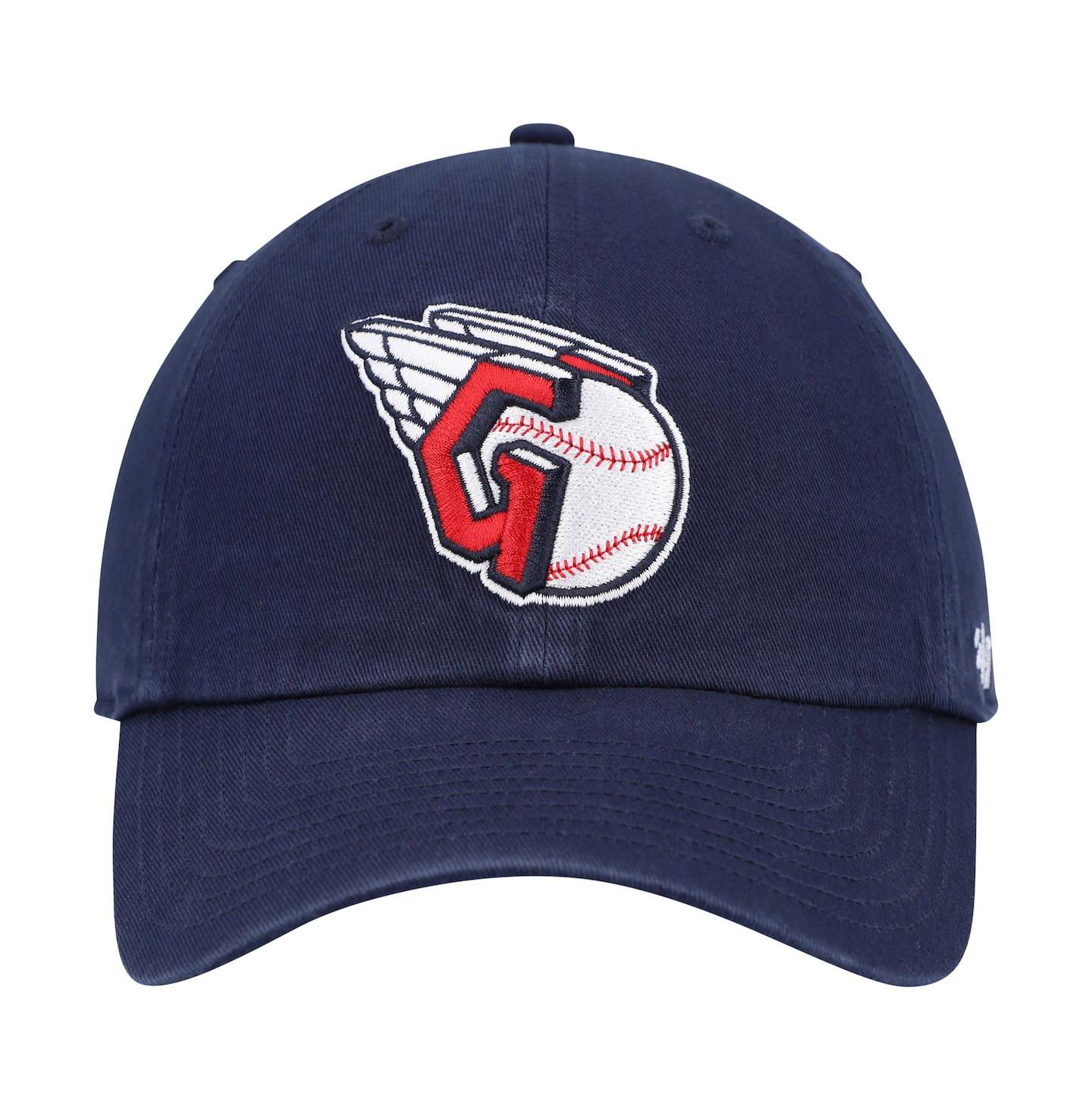 Мужская кепка '47 Brand Navy Cleveland Guardians Clean Up Adjustable Hat — фото 4
