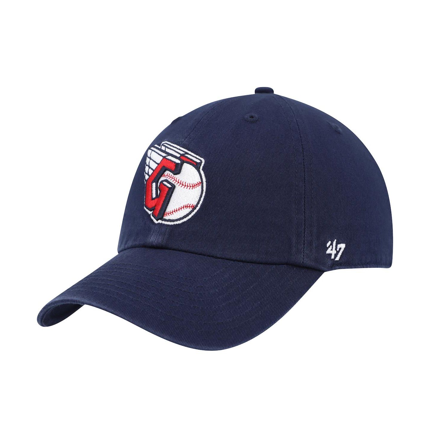 Мужская кепка '47 Brand Navy Cleveland Guardians Clean Up Adjustable Hat — фото 5