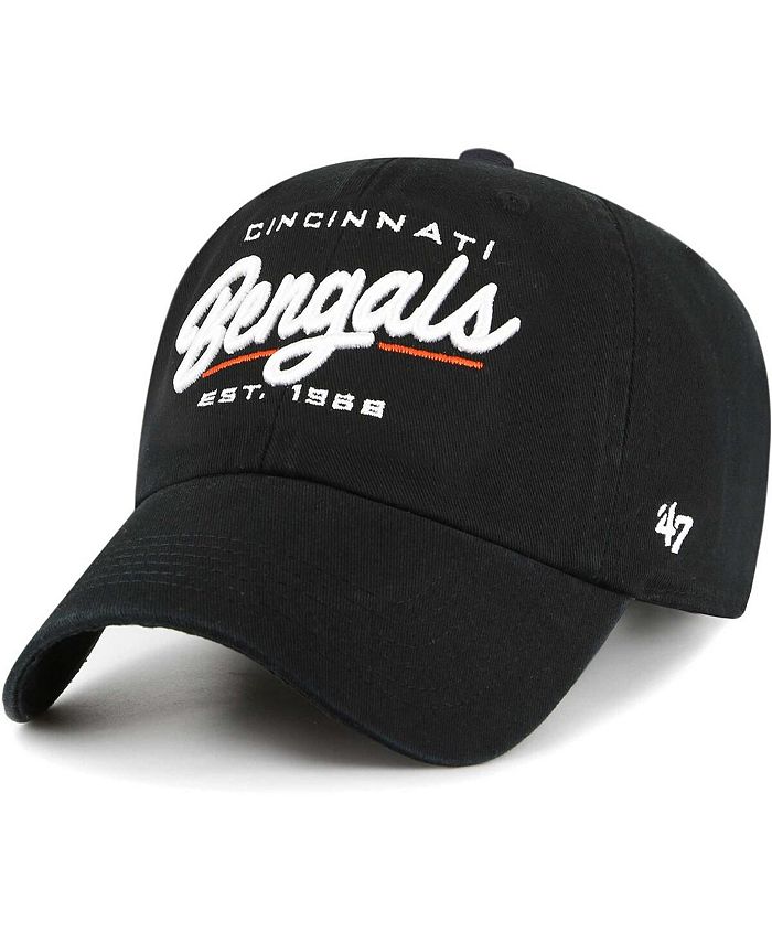 47 Brand / Men's Cincinnati Bengals Clean Up Adjustable Black Hat