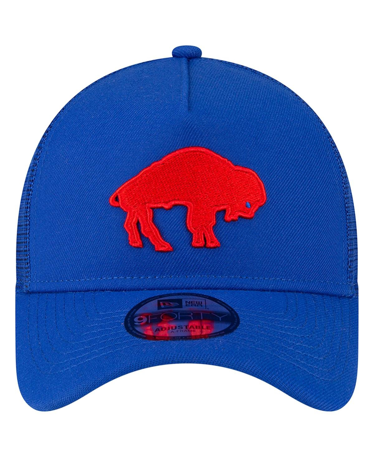 Shop New Era Men's  Royal Buffalo Bills Throwback Logo A-frame Trucker 9forty Adjustable Hat