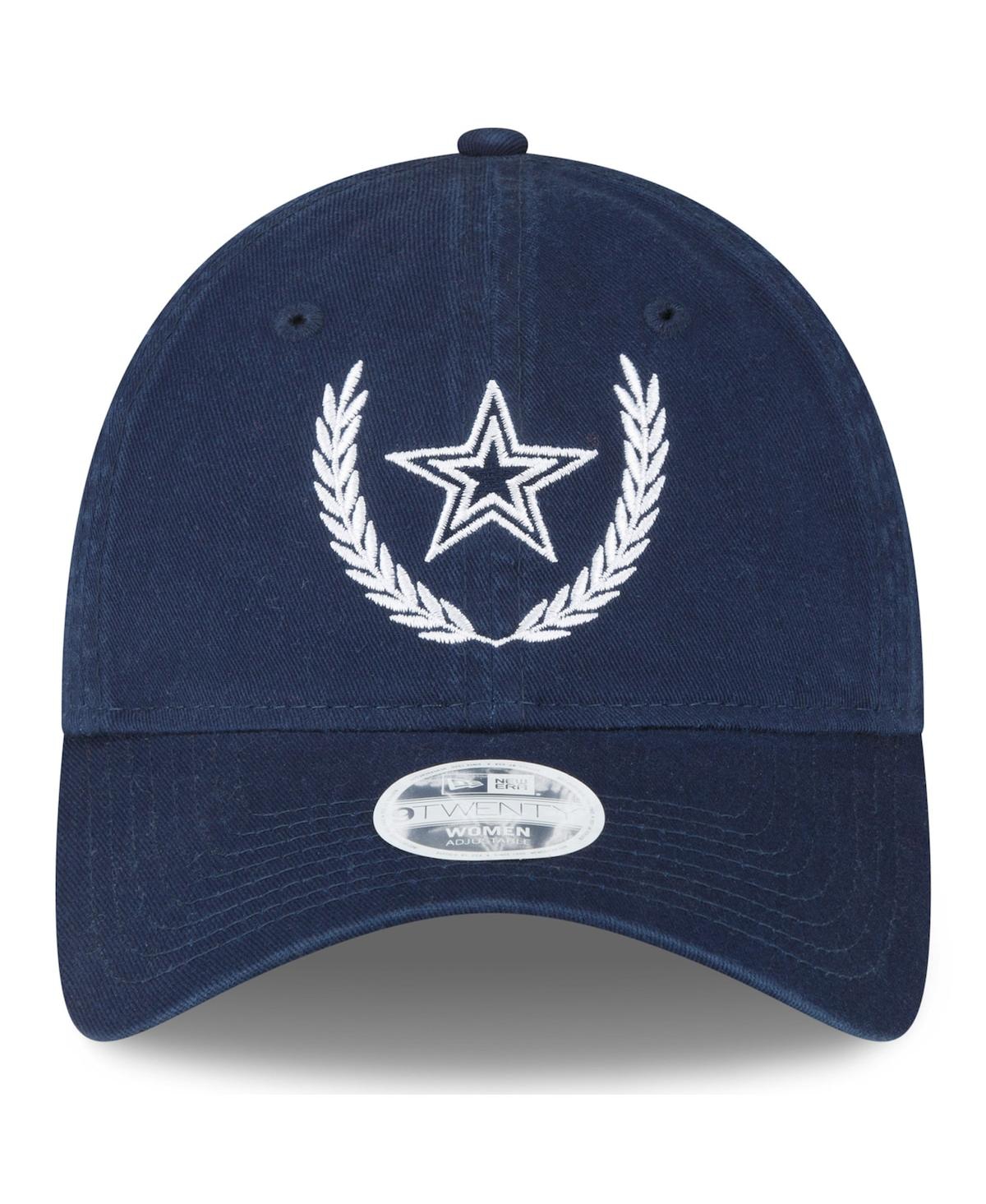 New Era Navy Dallas Cowboys Leaves 9twenty Adjustable Hat In Navy