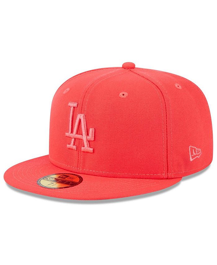 Men's New Era Red Los Angeles Dodgers White Logo 59FIFTY Fitted