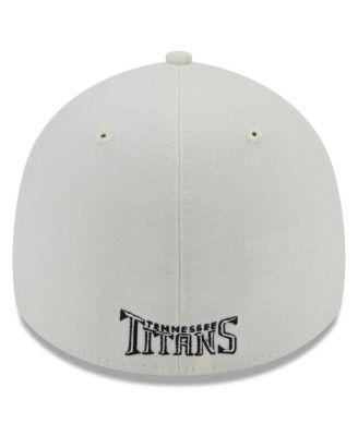 Men's Cream Tennessee Titans Chrome Collection 39THIRTY Flex Hat