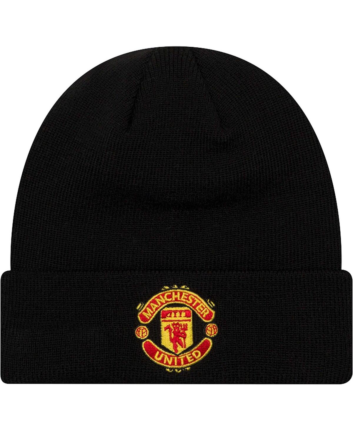 New Era Kids' Big Boys And Girls  Black Manchester United Essential Cuffed Knit Hat