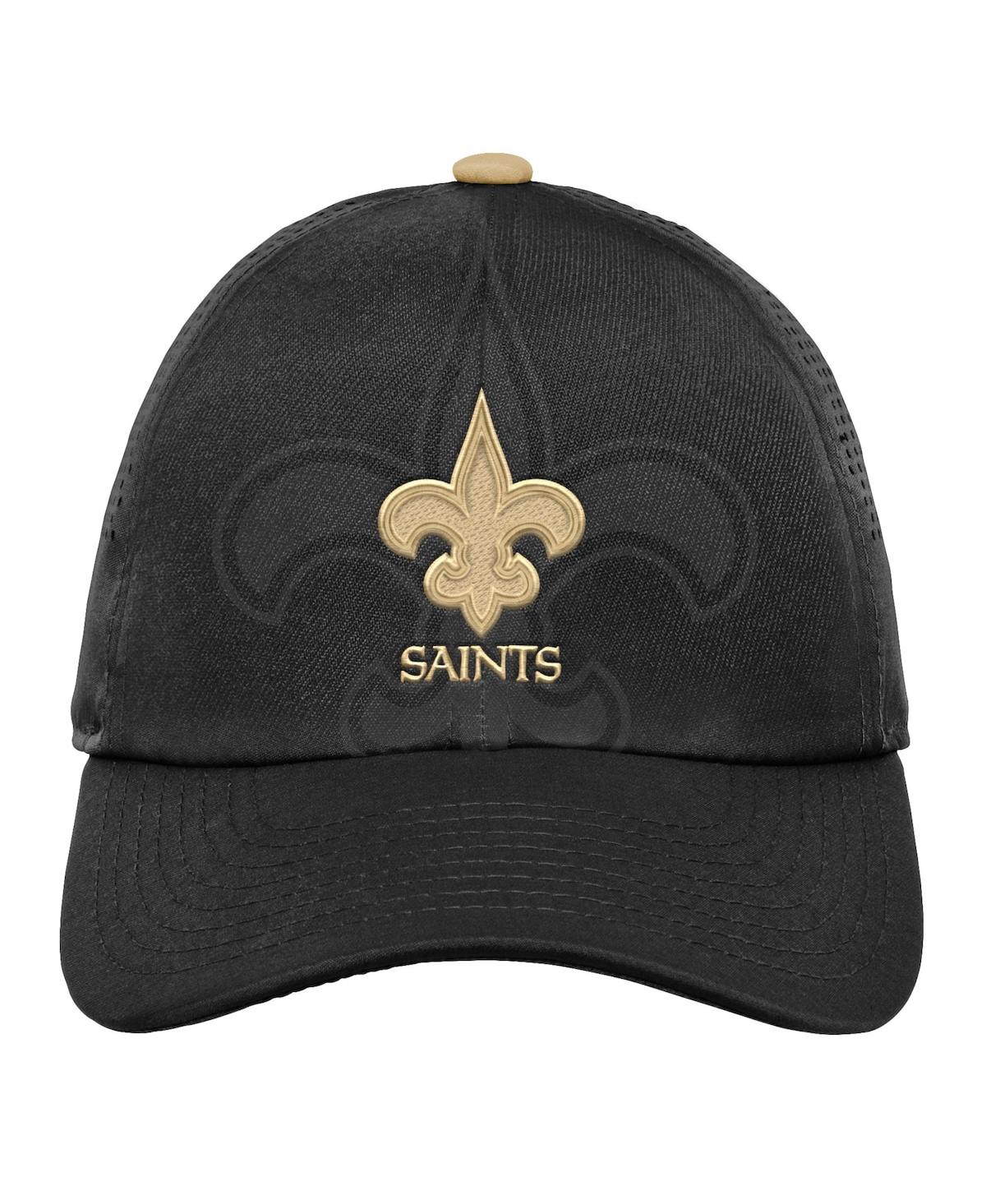 Outerstuff Big Boys And Girls Black New Orleans Saints Tailgate Adjustable Hat In Black