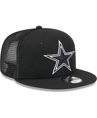 Big Boys and Girls Black Dallas Cowboys Main B-Dub 9FIFTY Trucker Adjustable Hat