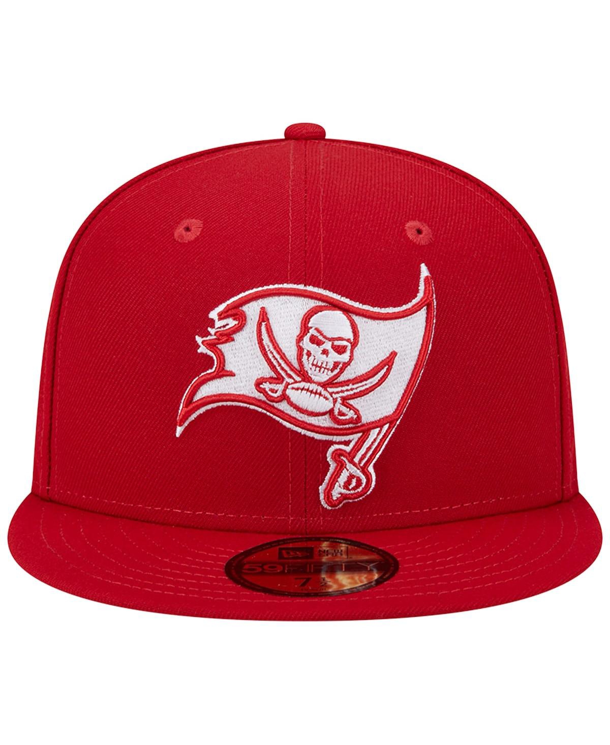 Shop New Era Men's  Scarlet Tampa Bay Buccaneers Super Bowl Xxxvii Main Patch 59fifty Fitted Hat