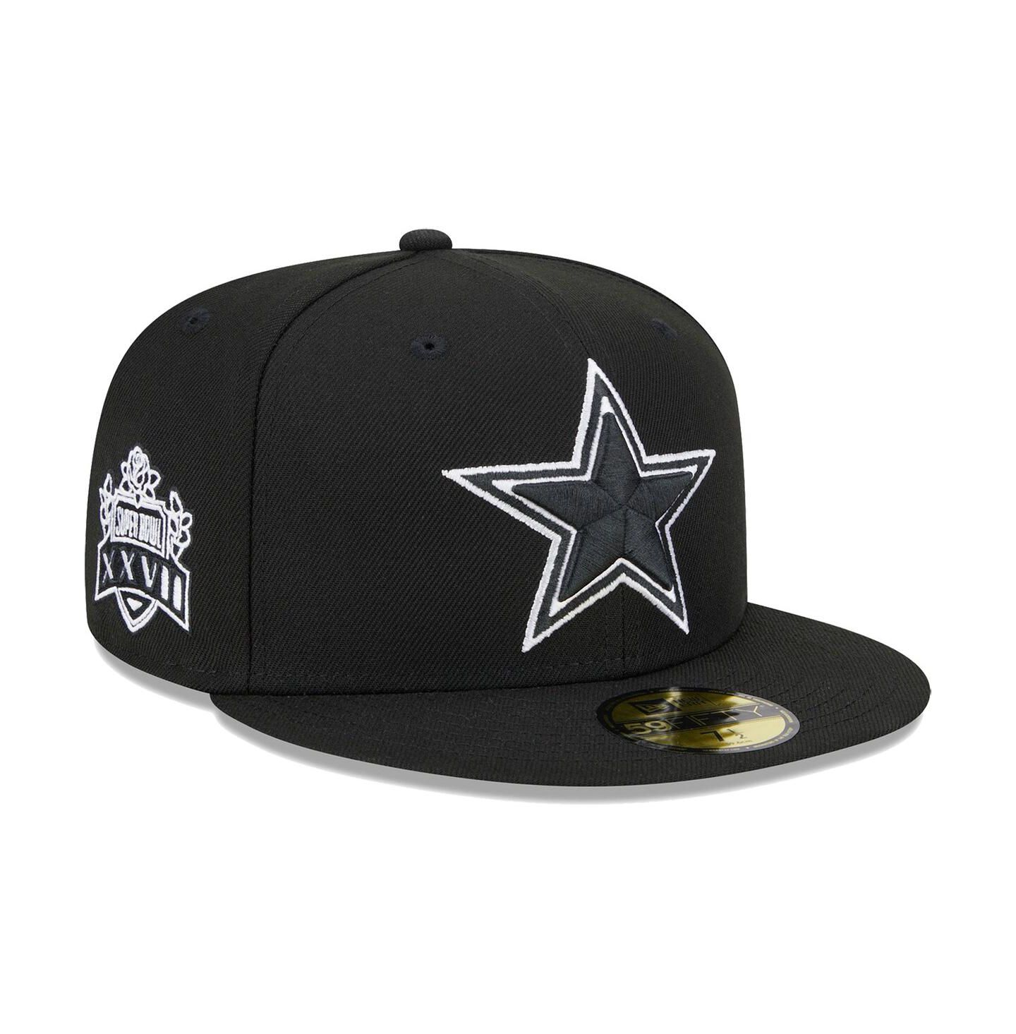 Мужская кепка New Era Black Dallas Cowboys Main Patch 59FIFTY Fitted Hat — фото 2