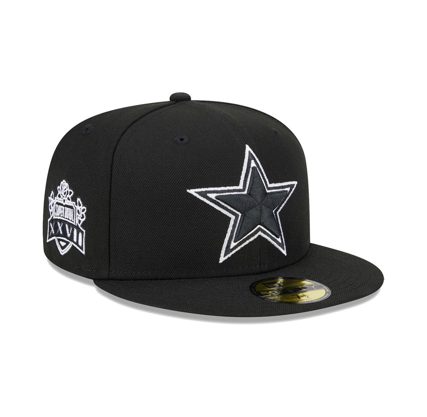 Men's Black Dallas Cowboys Main Patch 59FIFTY Fitted Hat