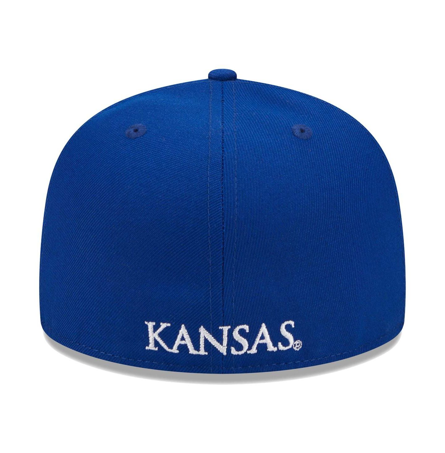 Мужская кепка New Era Royal Kansas Jayhawks Evergreen 59FIFTY Fitted Hat — фото 5
